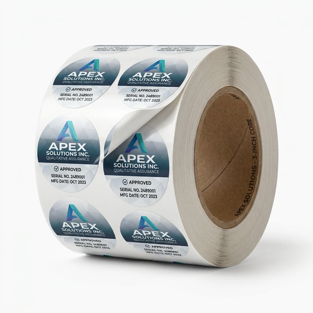 Labels & Stickers packaging example showing a customizable branded format